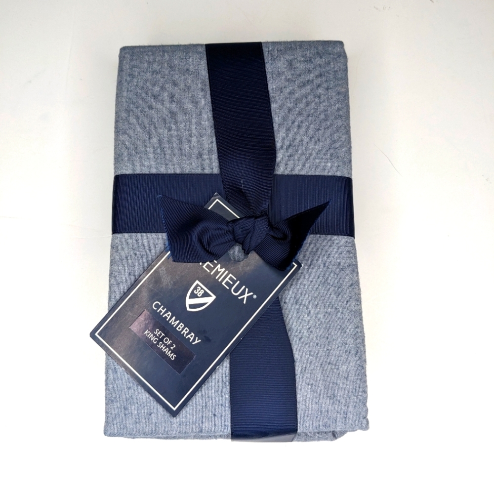 CREMIEUX Chambray Cotton King Sham Set